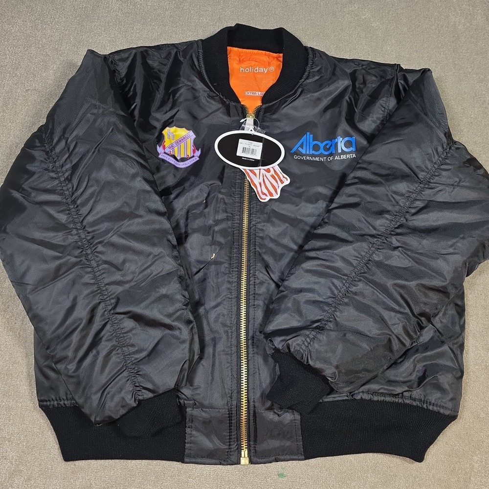 Holiday MA-1 Flight Jacket Bomber XL‎ Government Of Alberta Military Apparel